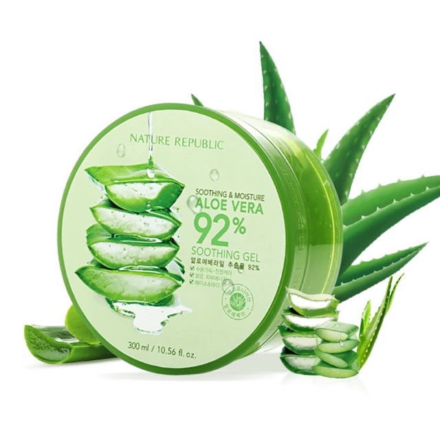 Gel Lô Hội Aloe Vera 92% Soothing Gel của Nature Republic 300ml