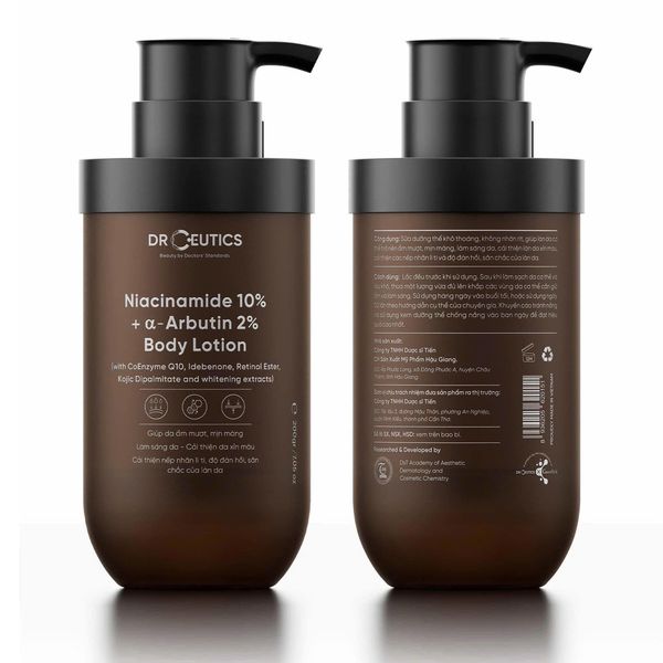 Sữa Dưỡng Thể Trắng Da DrCeutics Niacinamide 10% + Alpha-Arbutin 2% Body Lotion 200g
