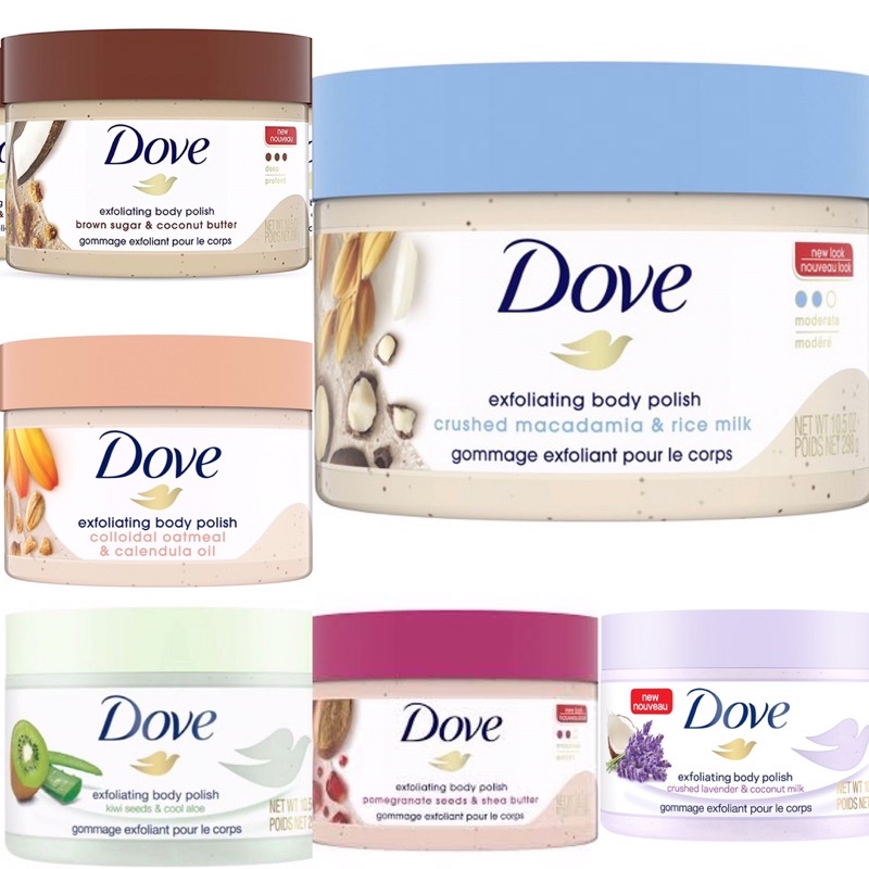 Tẩy Da Chết Body Dove Exfoliating Body Polish [Bản Mỹ 298g]