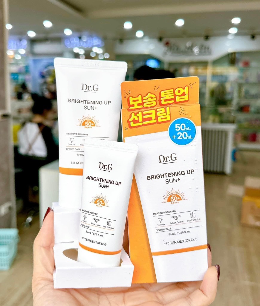 Set Kem Chống Nắng Làm Sáng Da Dr.G 50mL + 20mL