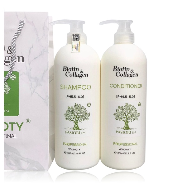 Bộ dầu gội xả Biotin Collagen Pasiori TM (Trắng)