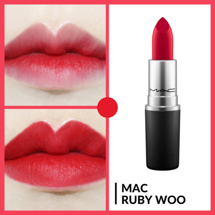 Son Thỏi MAC Ruby Woo 707 Màu Đỏ Cổ Điển
