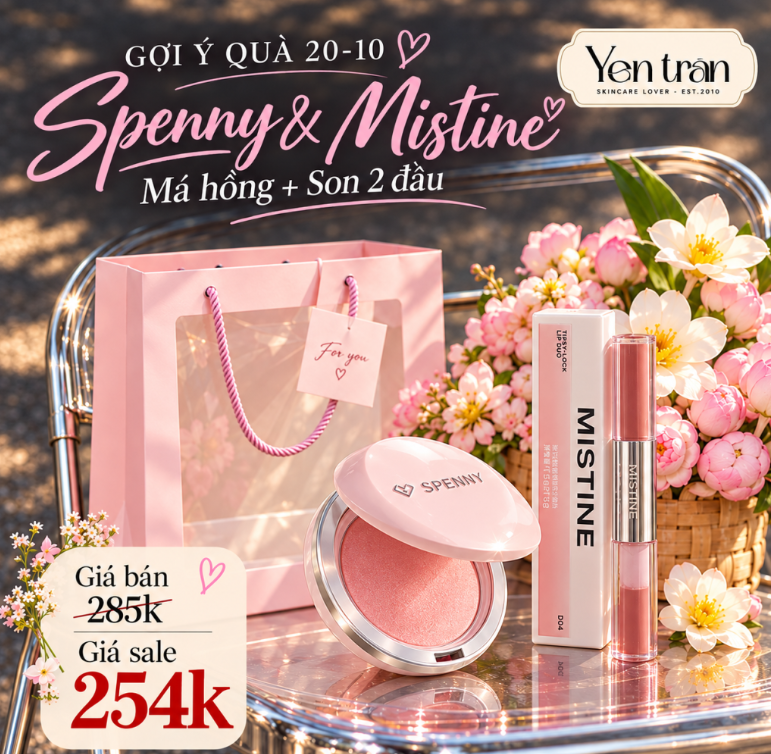 Má Hồng Spenny+ Son 2 Đầu Mistine D02