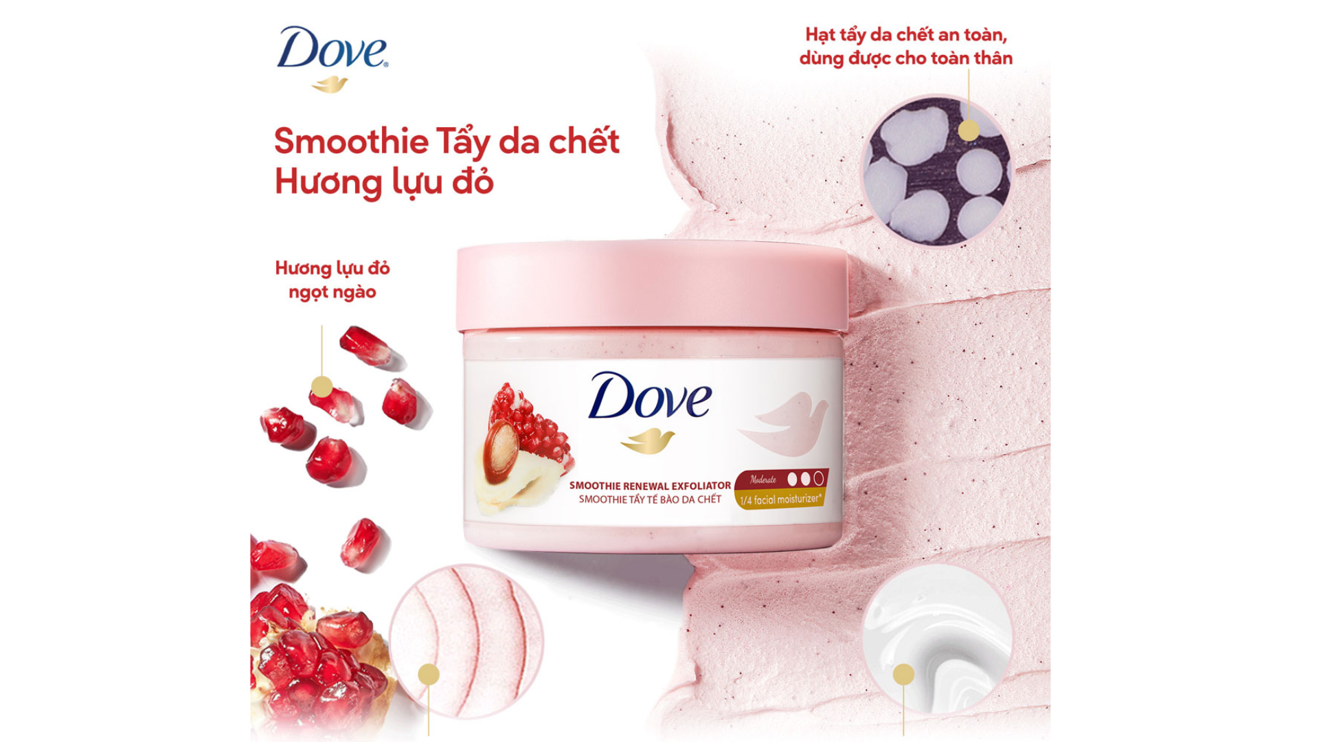 Tẩy Da Chết Body Dove Exfoliating Body Polish Công Ty - Lựu
