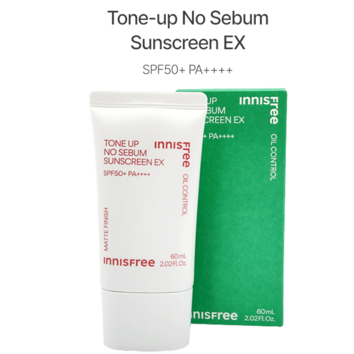 Kem Chống Nắng Innisfree Tone Up No Sebum Sunscreen EX SPF50 PA++++ Mẫu Mới