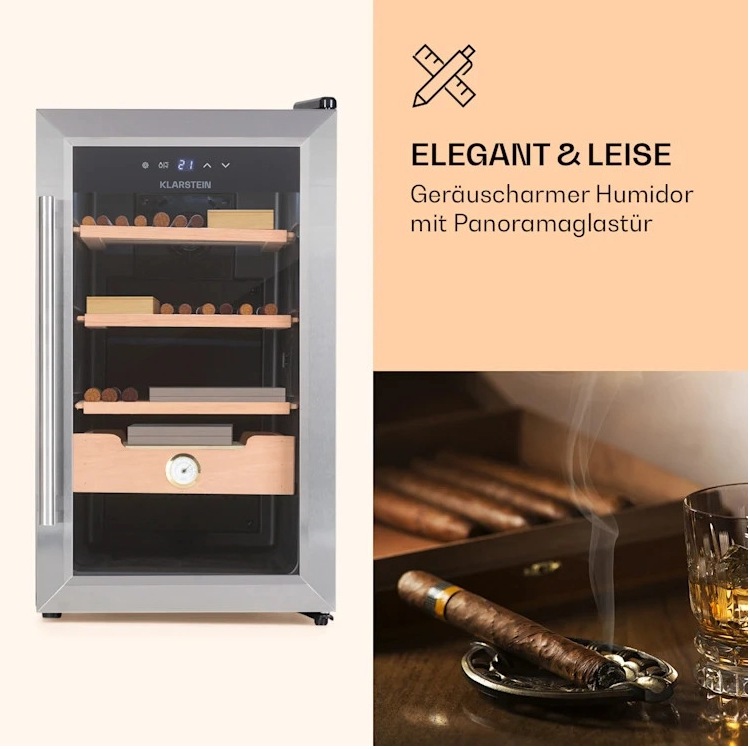 Tủ bảo quản 48L Cigar Klarstein El Presidente Màu Bạc | 10036102