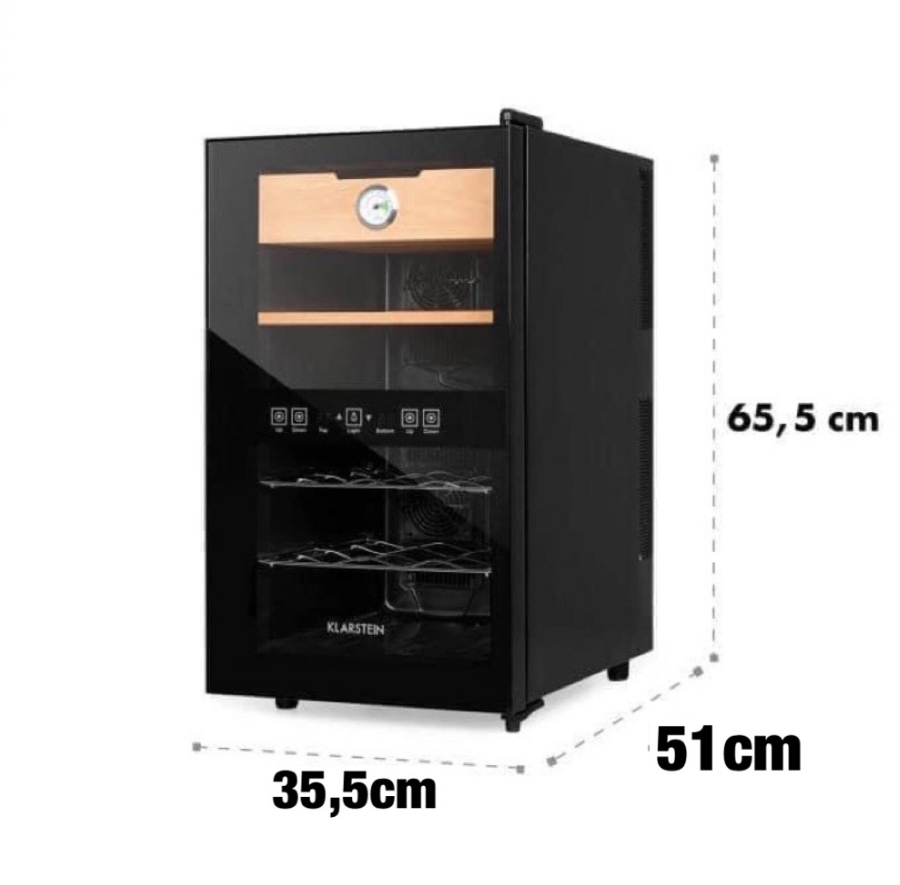  Tủ bảo quản Cigar và Rượu vang 2in1 Klarstein | 48L