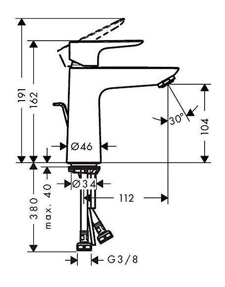 Vòi lavabo Hansgrohe Talis E110