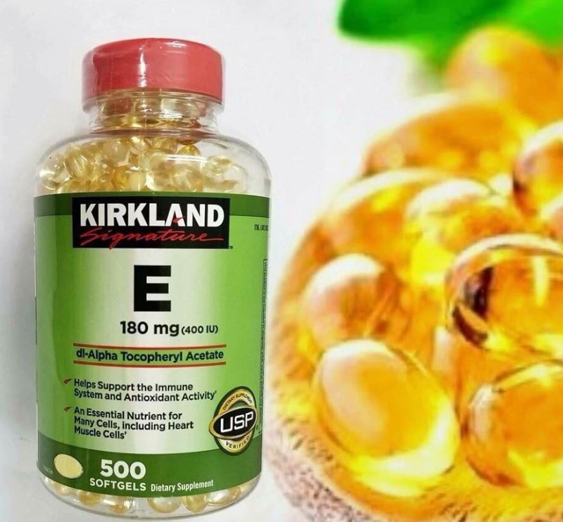 Viên Uống Vitamin E Kirkland Signature Vitamin E 400 IU 500 Viên