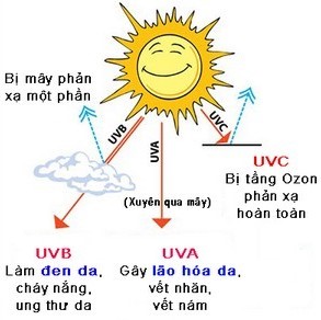 Tác hại của tia UV đói với da