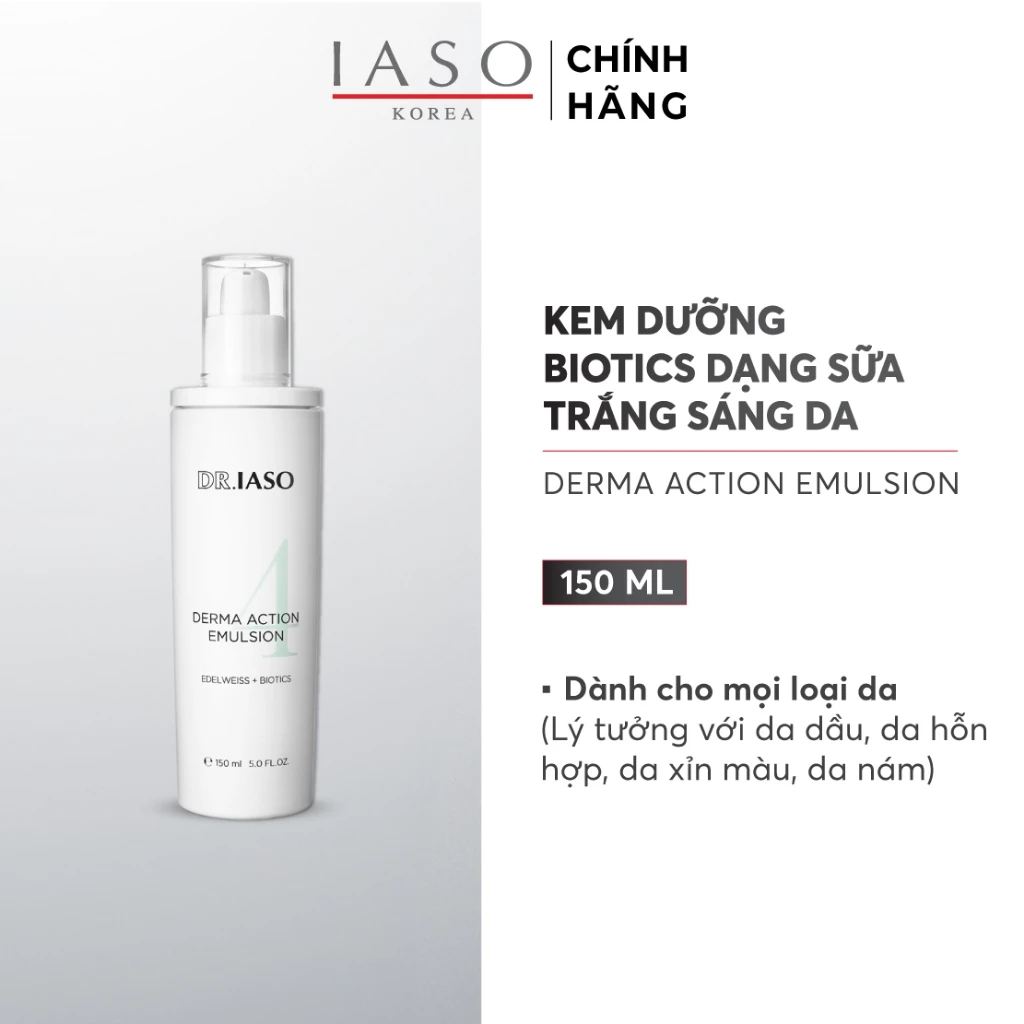 DR.IASO Derma Action Emulsion Sữa Dưỡng Trắng Sáng Da Nám Hàn Quốc