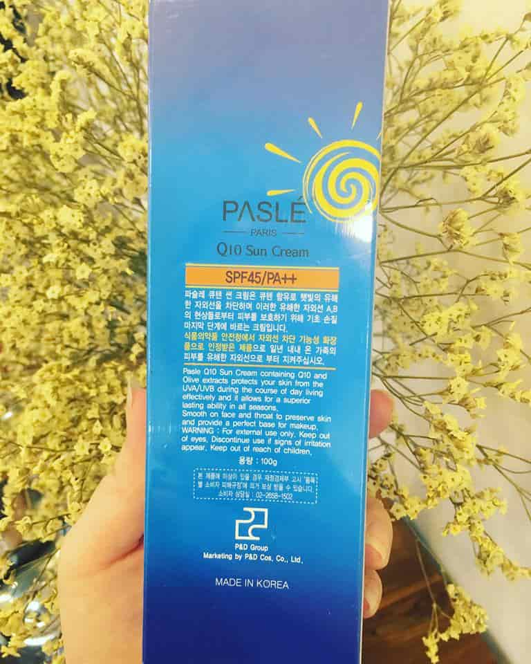 KEM SIÊU CHỐNG NẮNG - PASLÉ Q10 SUN CREAM SPF 45 PA++ 