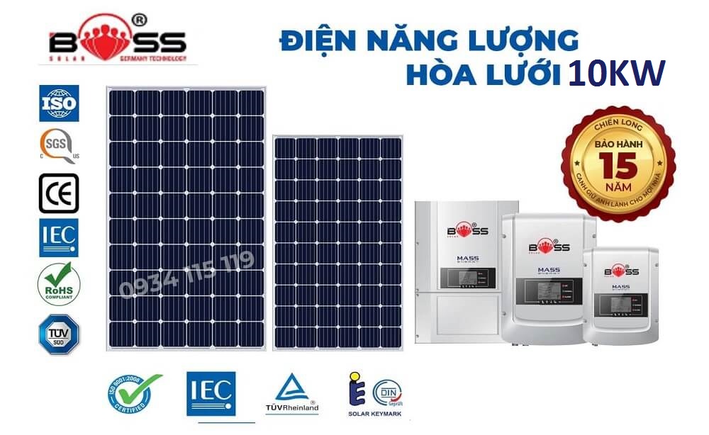 Báo giá hệ thống điện mặt trời 10KW Hòa lươi hoặc lưu trữ | Rẻ hơn thị trường 20%