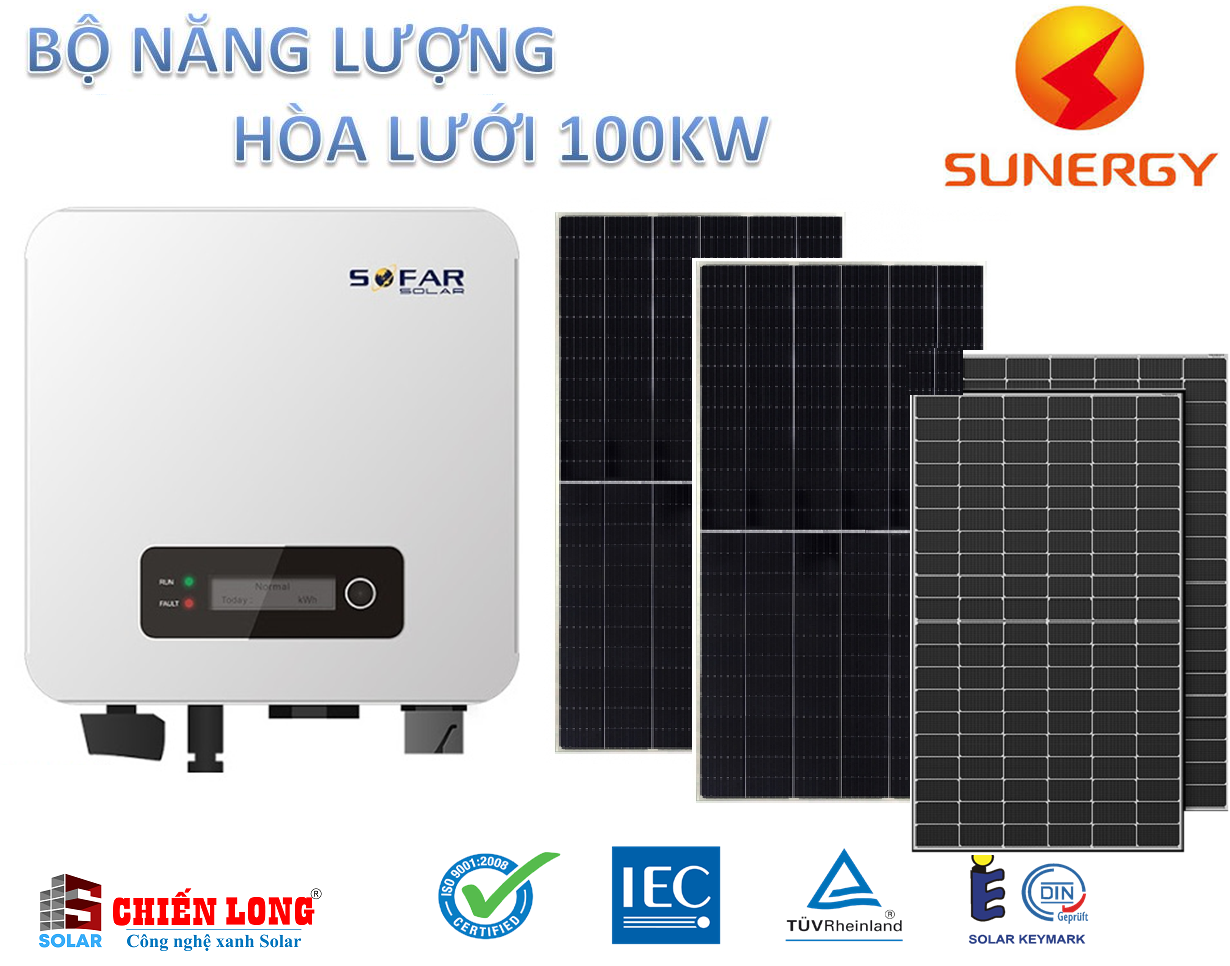 Báo giá hệ thống điện mặt trời 100KW Hòa lưới hoặc lưu trữ | Rẻ hơn thị trường 20%