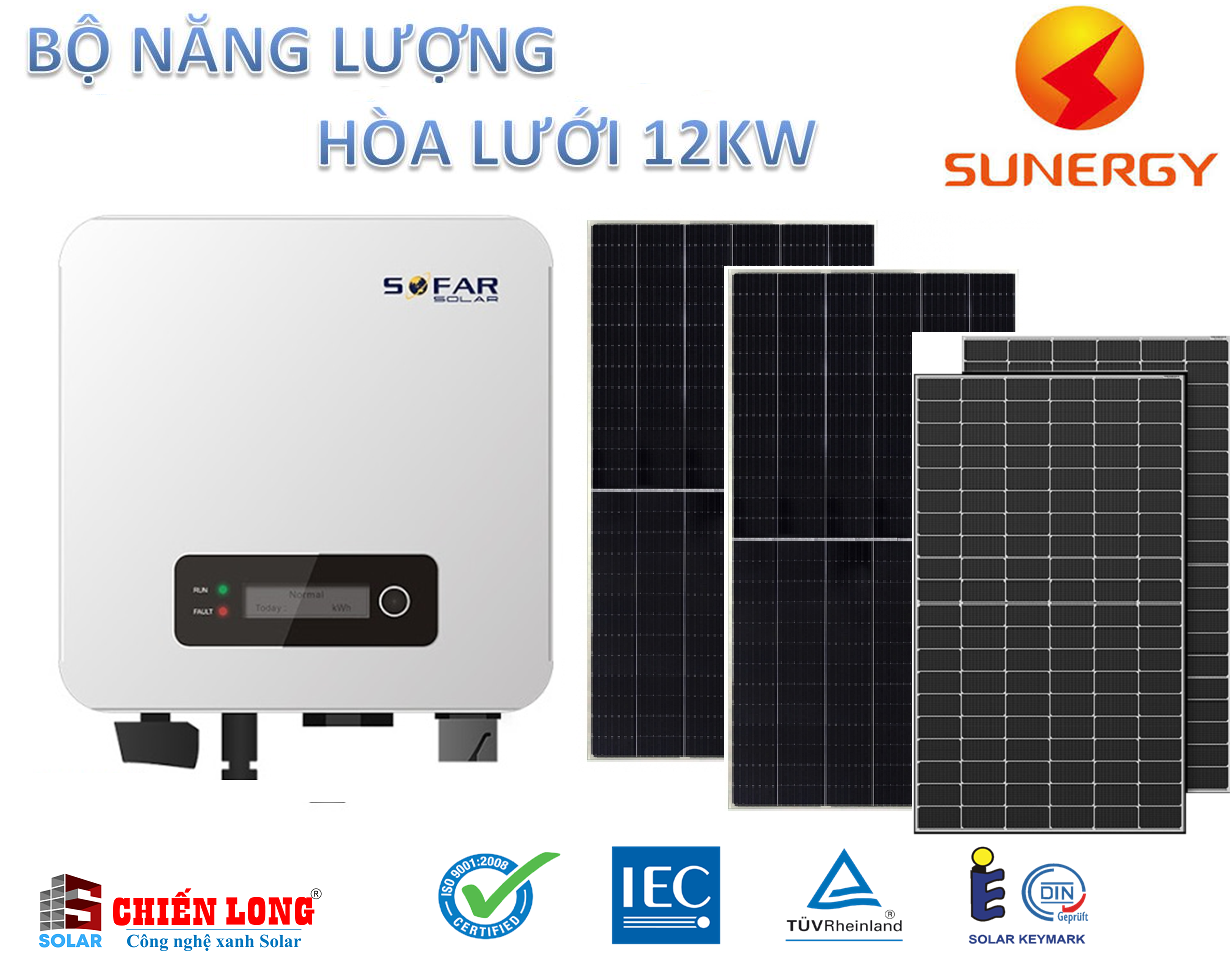 Báo giá hệ thống điện năng lượng mặt trời 12.2KW Hòa lươi hoặc lưu trữ | Rẻ hơn thị trường 20%