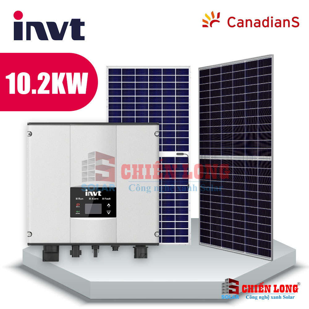 Báo giá Pin năng lượng mặt trời Canadian 445w Công suất 10.2KW -1Pha