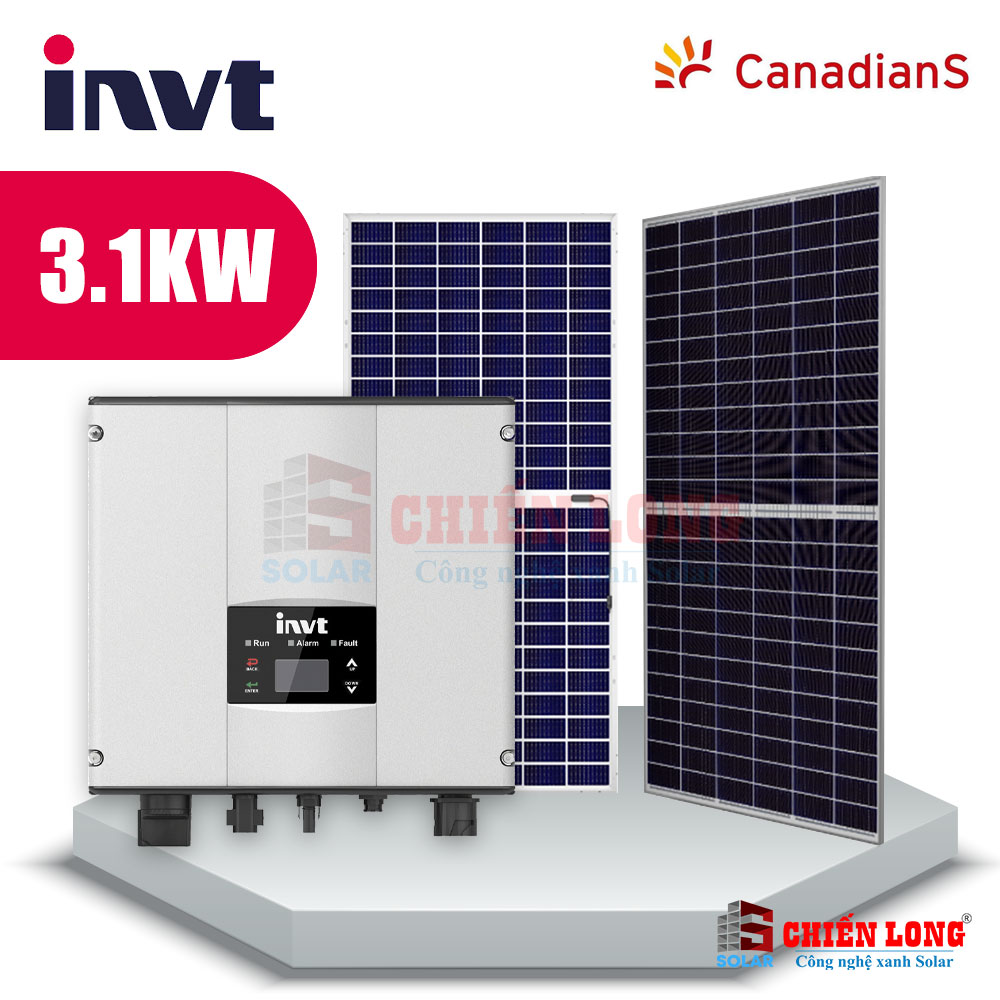 Báo giá Pin năng lượng mặt trời Canadian 445w công suất 3.1KW-1Pha