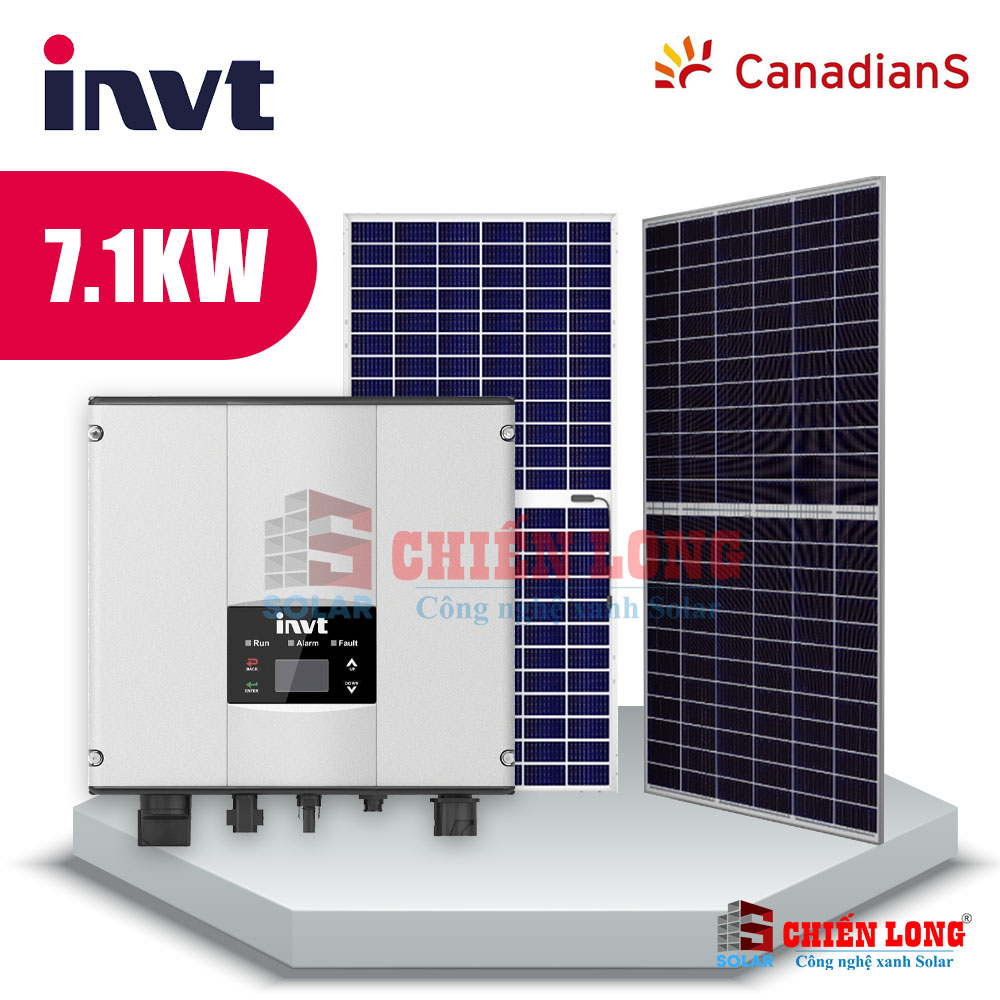 Báo giá Pin năng lượng mặt trời Canadian 445w Công suất 7.1KW -1Pha