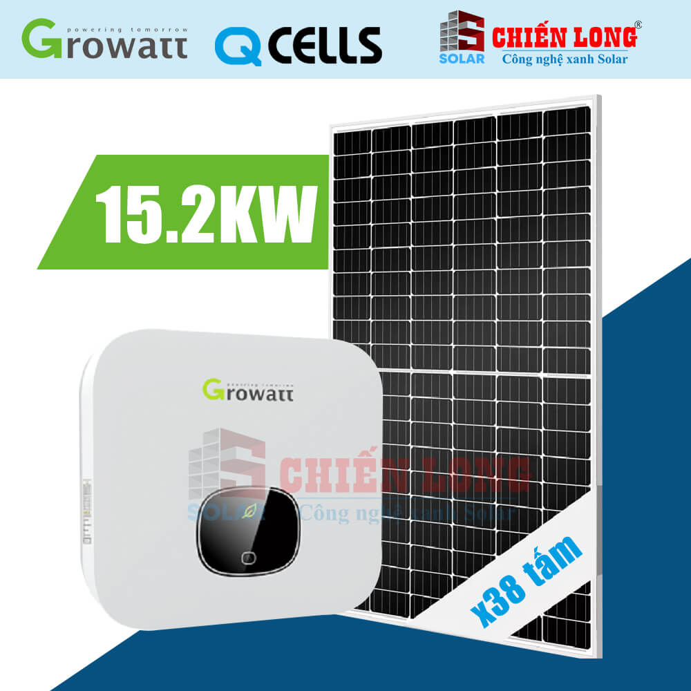 Báo giá pin Qcells 400Wp hòa lưới 15,2kw