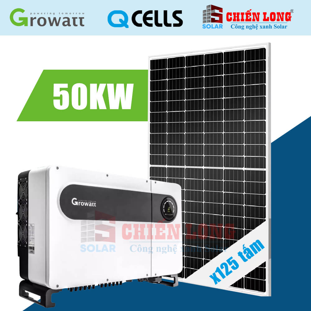 Báo giá pin Qcells 400Wp Hòa lưới 50kw