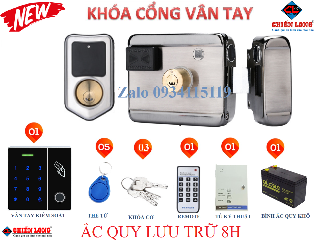 Khóa cổng vân tay ngoài trời – chủ trọ an tâm ngủ ngon