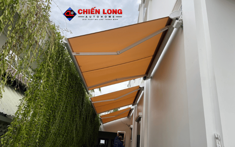 Công trình mái hiên tự động tại Long An