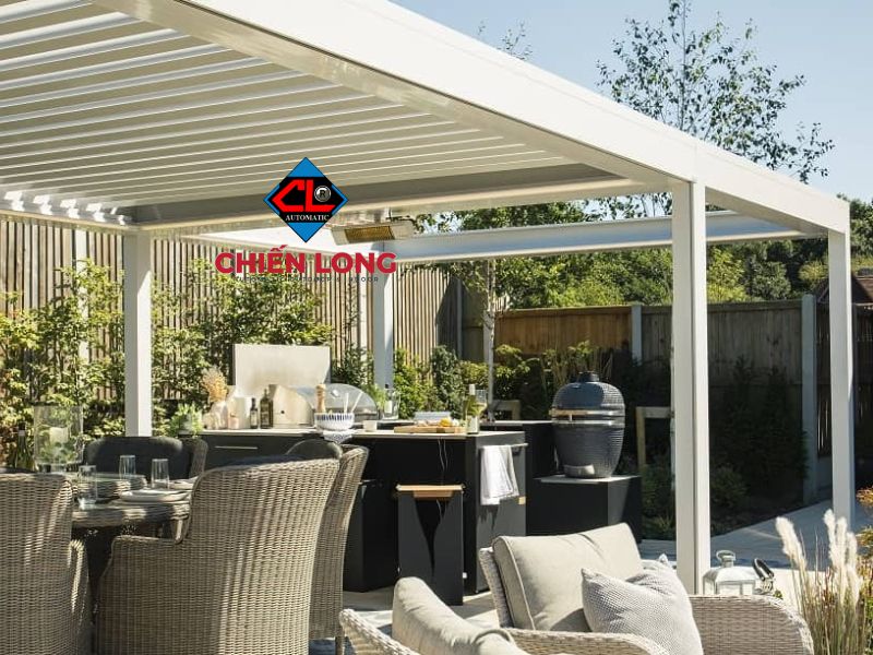 Nâng tầm không gian sống ngoài trời với mái nhôm Pergola
