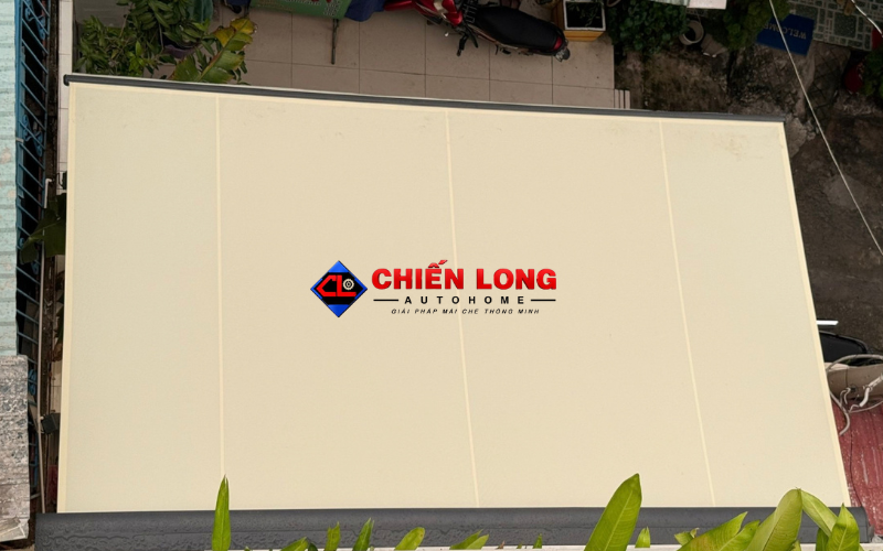 Kích thước cụ thể của mái hiên tự động tại công trình Quận 12