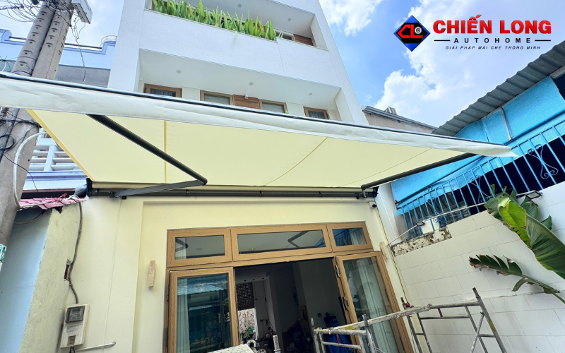 Bản bố trí mái hiên sân trước Quận 12 kích thước 4.900 × 3.000mm