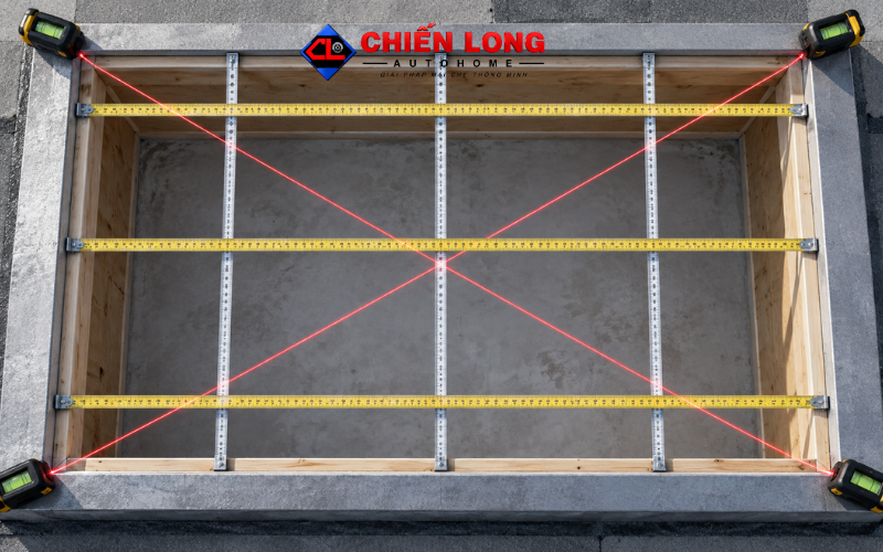 Cách đo kích thước ô chờ giếng trời tự động.