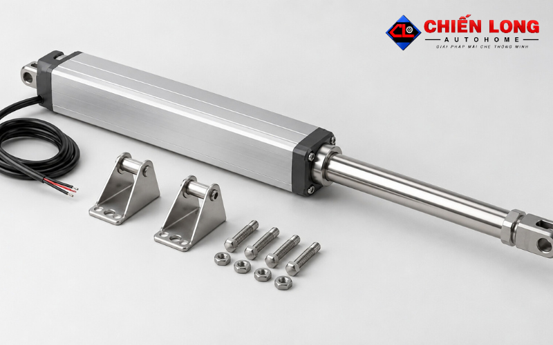 Chi tiết gá motor cửa sổ tự động hành trình 40cm