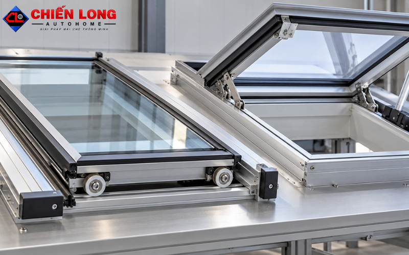 Các điểm cần chống dột khi lắp giếng trời tự động.
