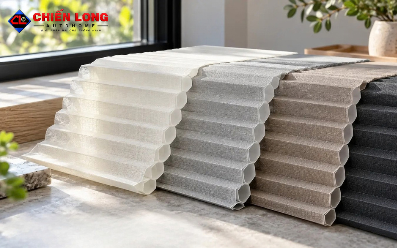 Mẫu các loại vải rèm tổ ong