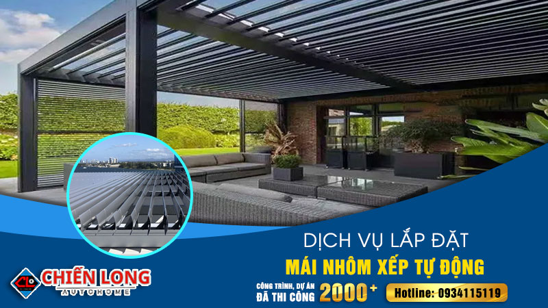 Bảng báo giá mái nhôm xếp tự động tràn ngập ưu đãi tại Chiến Long