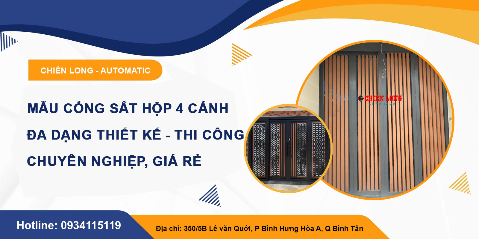 Mẫu cổng sắt hộp 4 cánh