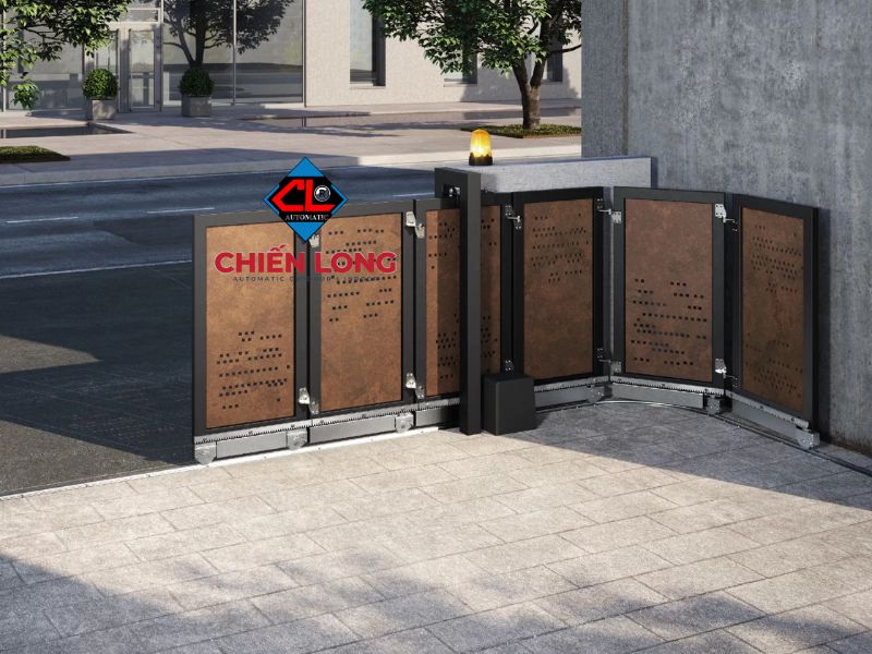 Thi công lắp đặt cổng sắt lùa cong chất lượng tại Chiến Long