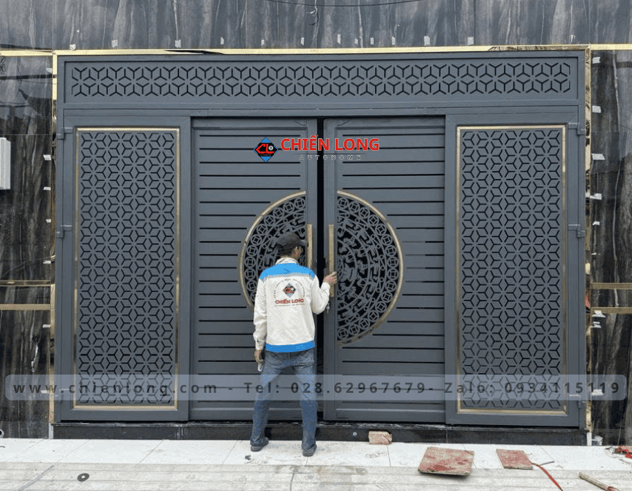 cổng trượt quay tự động