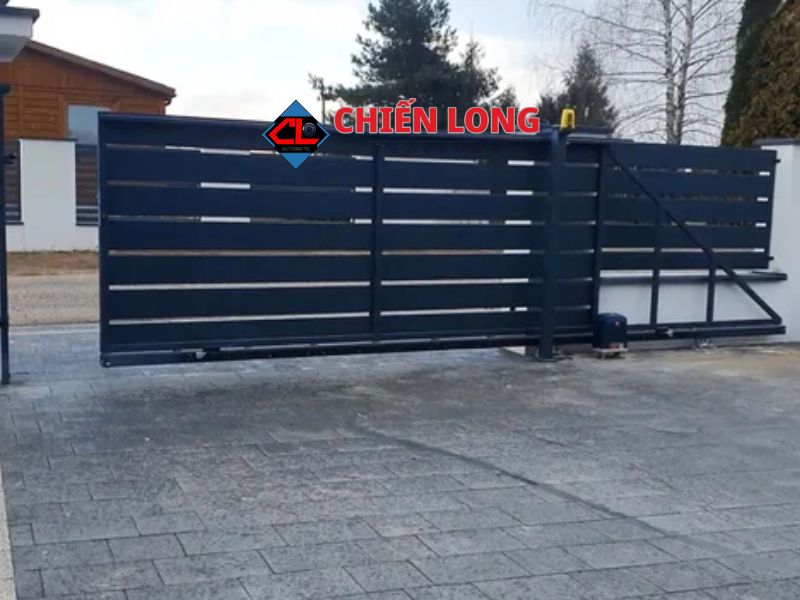 Thiết kế cửa cổng lùa ngang tối ưu không gian