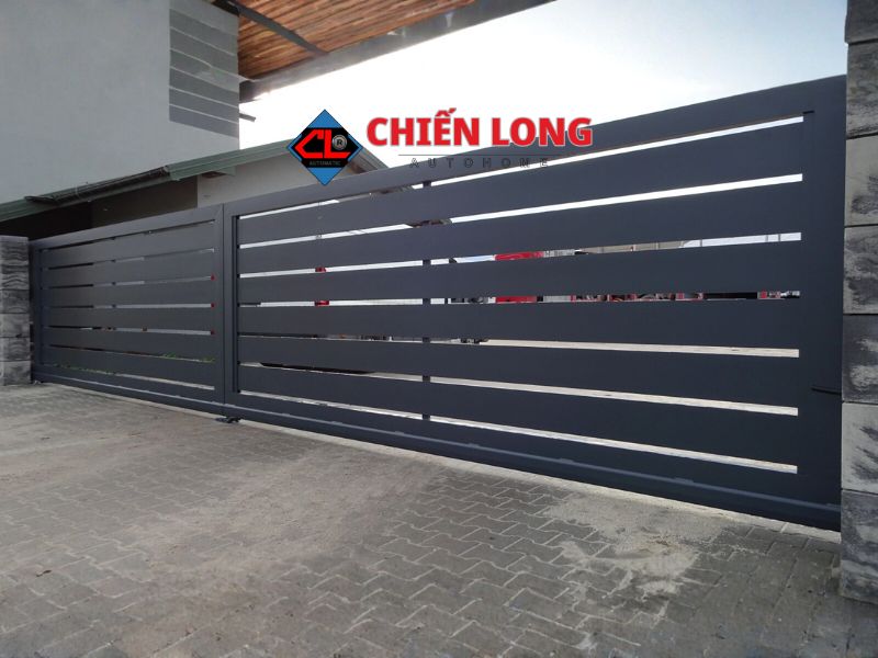 Mẫu cổng lùa ngang hiện đại 
