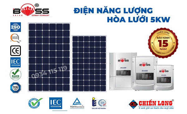 Thông số kỹ thuật bộ điện năng lượng mặt trời 5kW