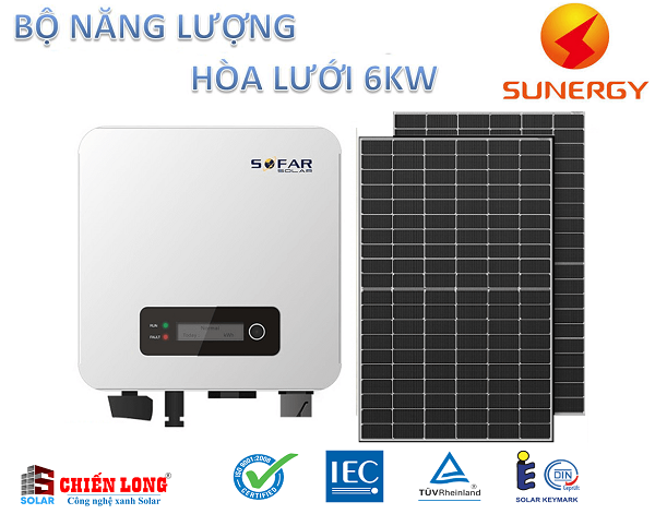 Thông số kỹ thuật của điện năng lượng mặt trời 6kW