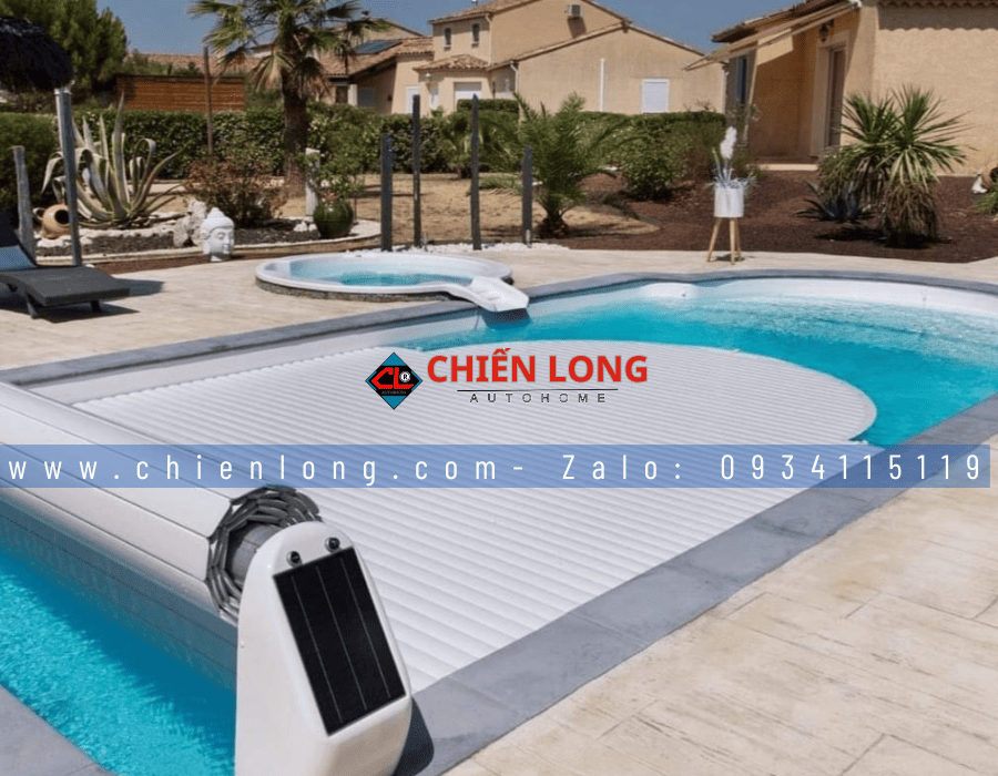Động cơ mành che hồ bơi thông minh nhập khẩu vận hành êm và bền bỉ
