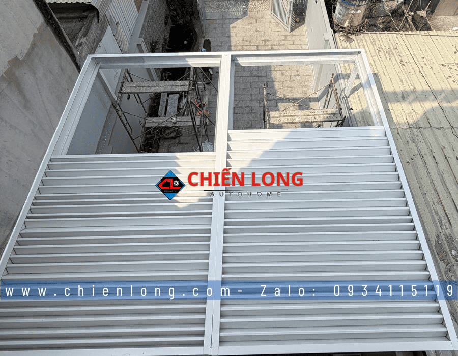 Hệ mái nhôm xếp trượt Ziczac nhôm 6030T5 nhập khẩu chống nước chống nắng