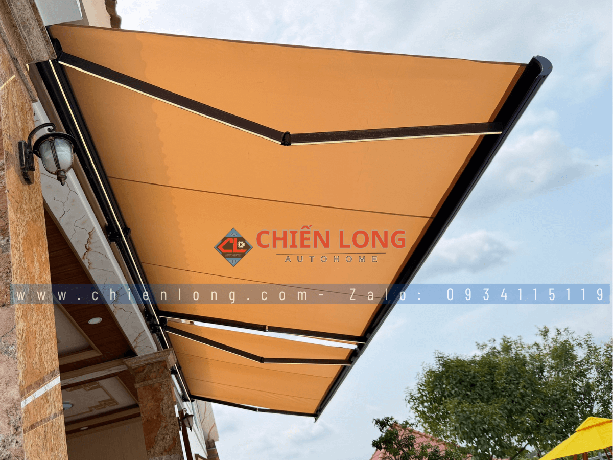 Lắp đặt 2 bộ mái hiên thông minh cho biệt thự tại Đồng Tháp