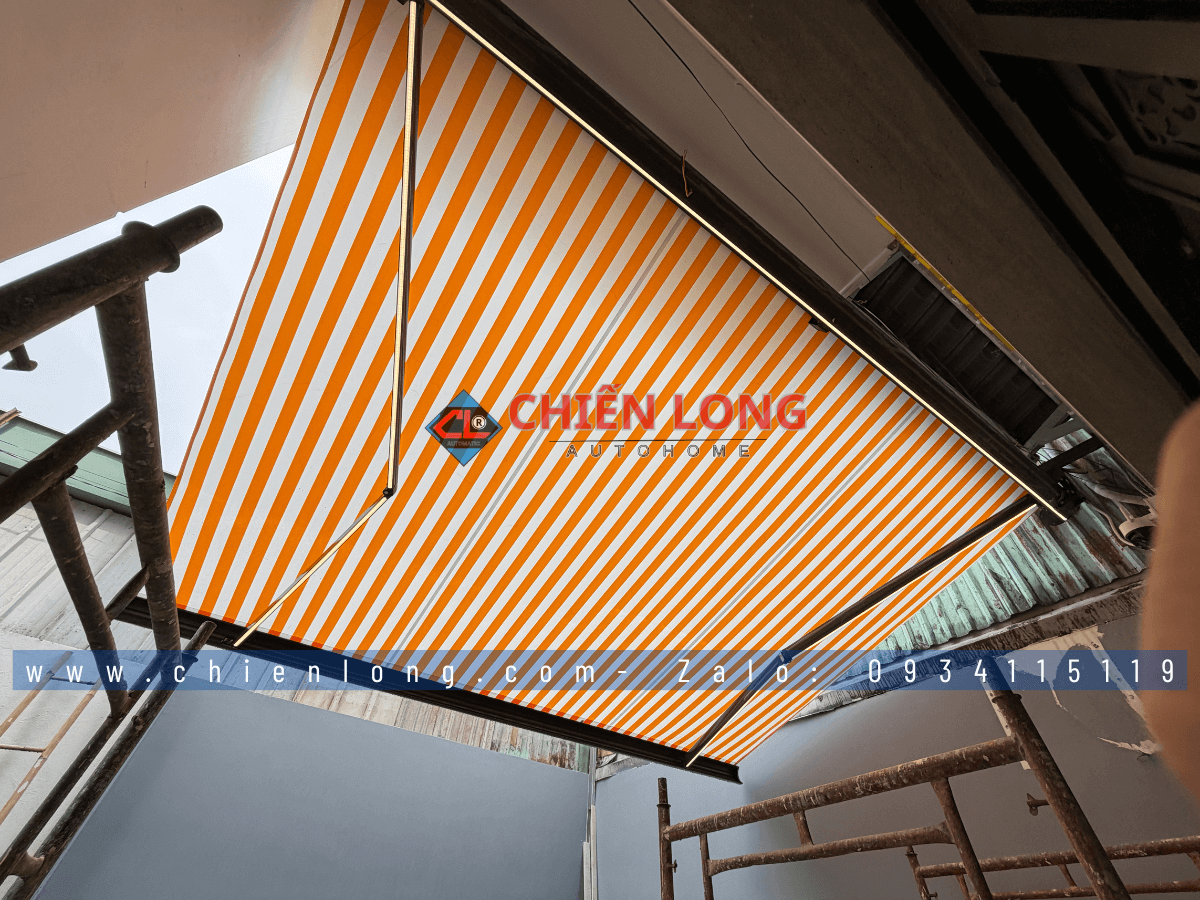 Mái hiên thông minh 4m x 3m che nắng mưa hiệu quả