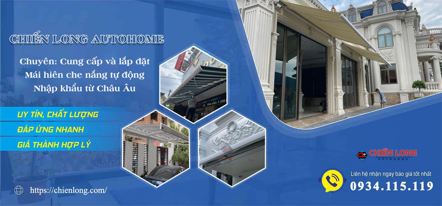 Mái hiên che nắng tự động