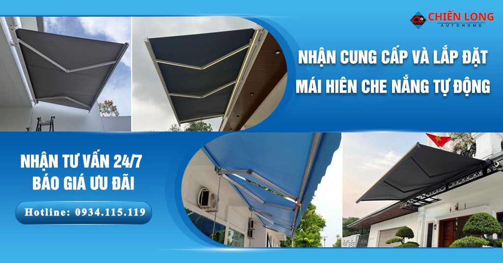 Mái hiên che nắng tự động – Nhập khẩu từ Châu Âu
