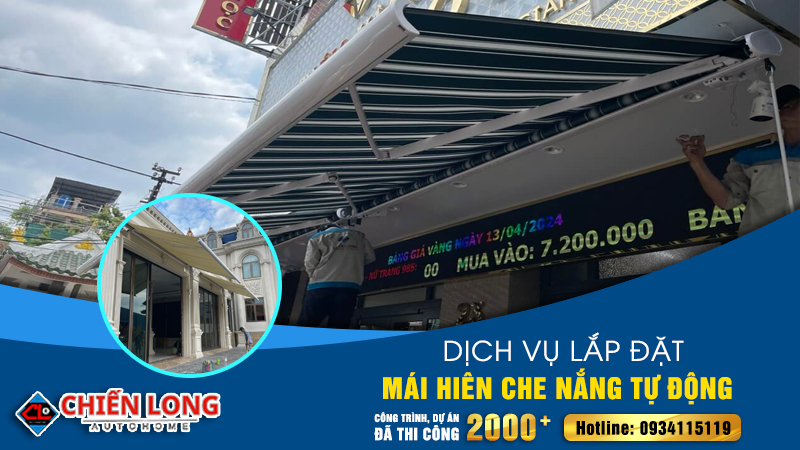 Mái hiên che nắng tự động – Nhập khẩu từ Châu Âu