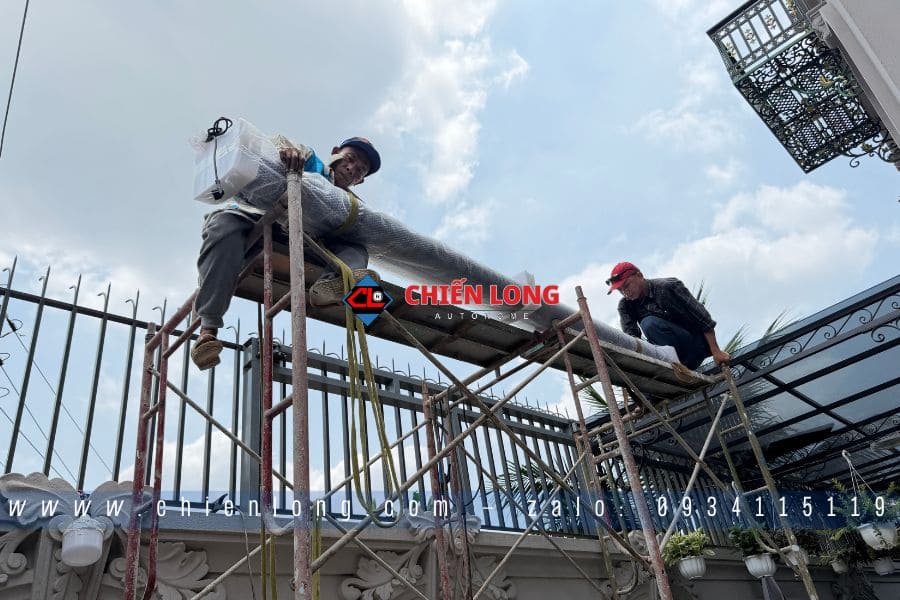 mái hiên điều khiển từ xa