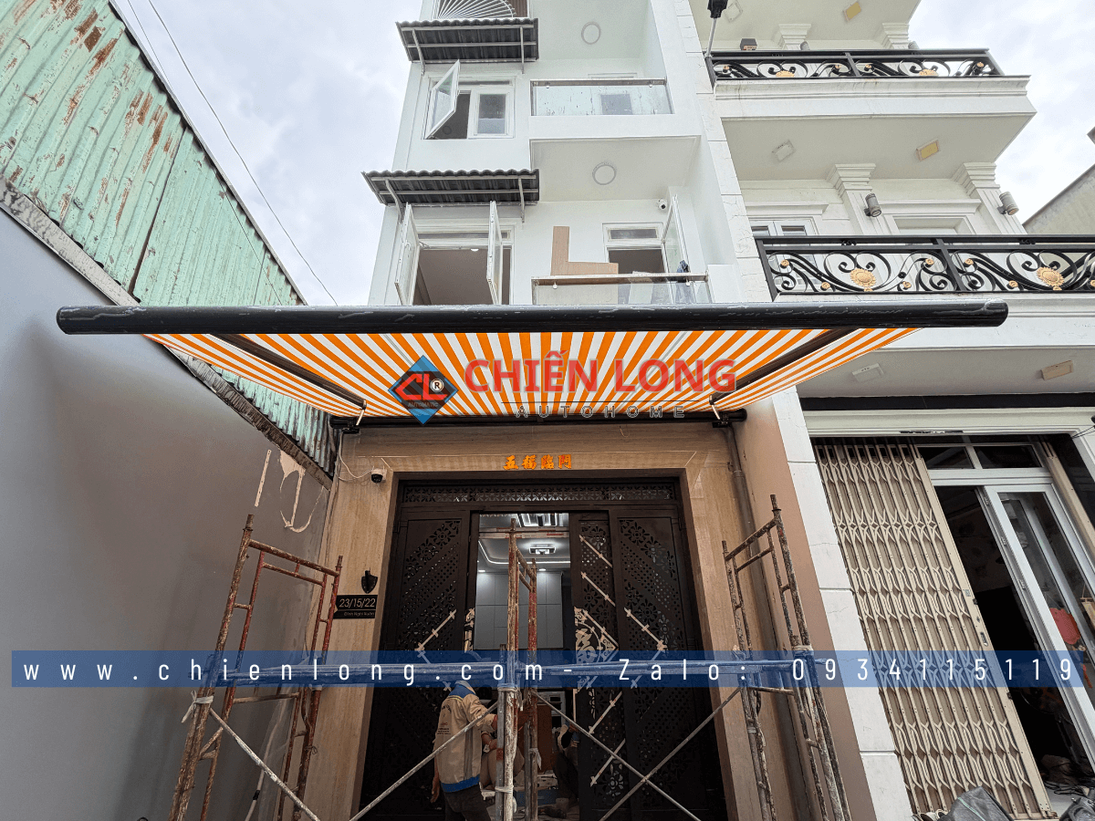 Lắp đặt mái hiên tự động Bình Tân Chiến Long Autohome